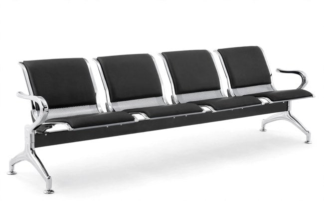 BENCH Basic NEGRA Espera 4 Plazas | IPEG GROUP