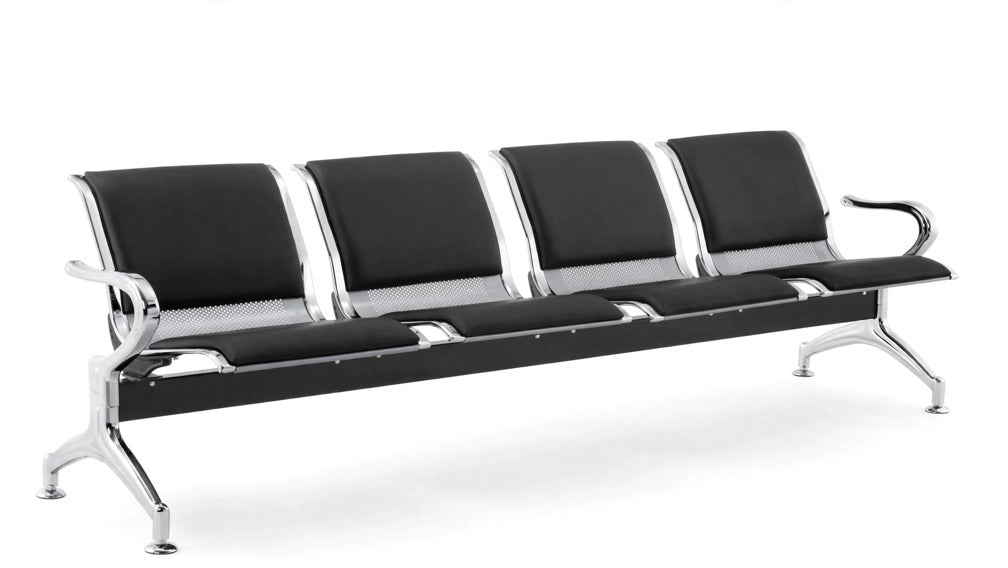 BENCH PLUS Negra Espera 4 Plazas | IPEG GROUP