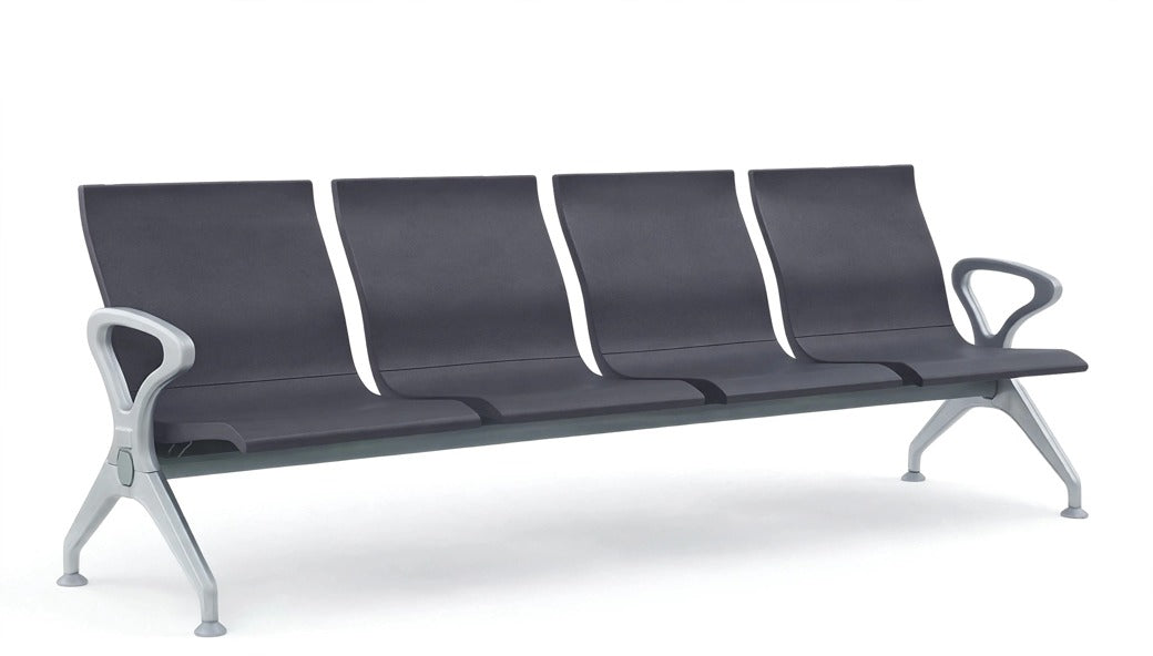 BENCH PU Gris Espera 4 Plazas | IPEG GROUP